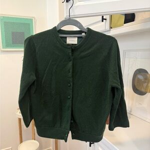 Doen Forest Green silk + cashmere Cardigan